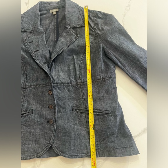 J.Jill Jacket and pants set  Blue 100% Cotton Denim Like size 14 great condition - Picture 6 of 14